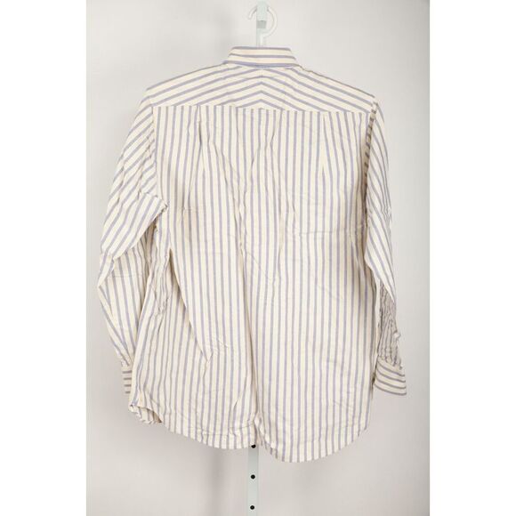 Charles Tyrwhitt Shirt Mens Large Yellow Blue Striped Button Down Long Sleeve - Picture 3 of 10